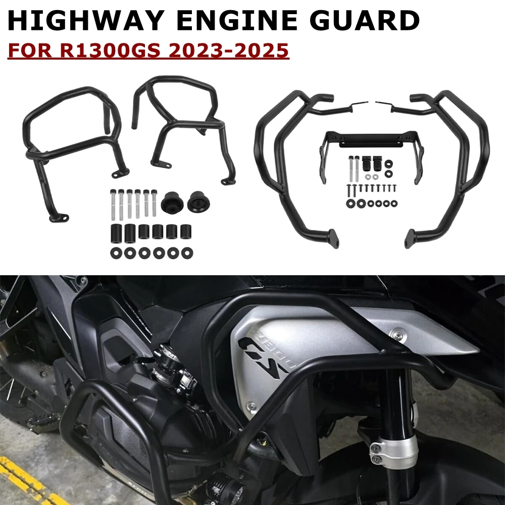 

Motorcycle Highway Engine Guard Crash Bar Bumper Stunt Cage Frame Frame Protection For BMW R1300GS R1300 GS R 1300 GS 2023-2025