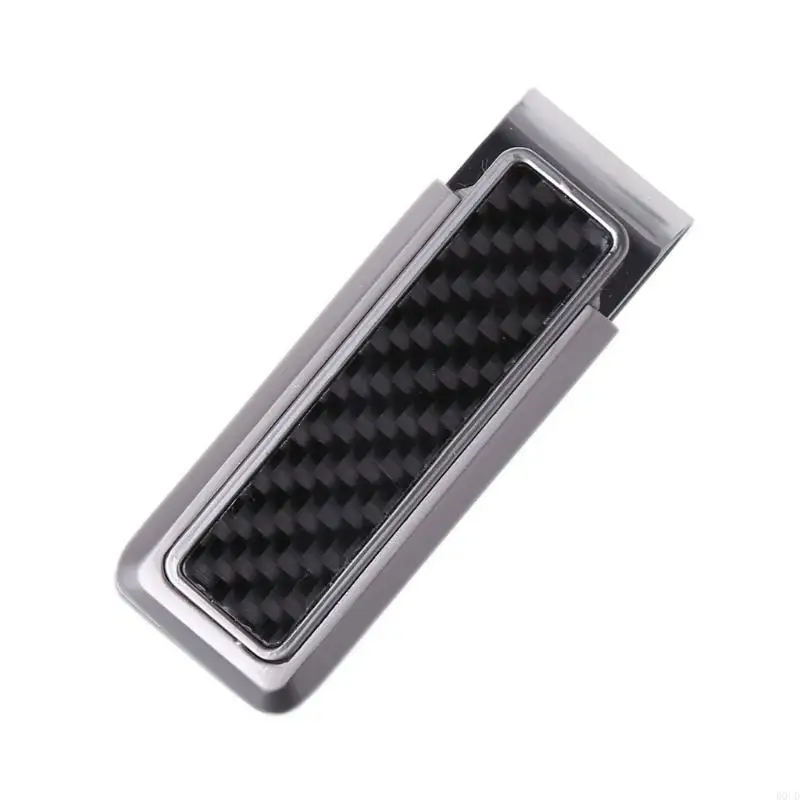 

D0UD Men's Business Wallet Stainless Steel Carbon Fiber Money Clip Credit Card Holder