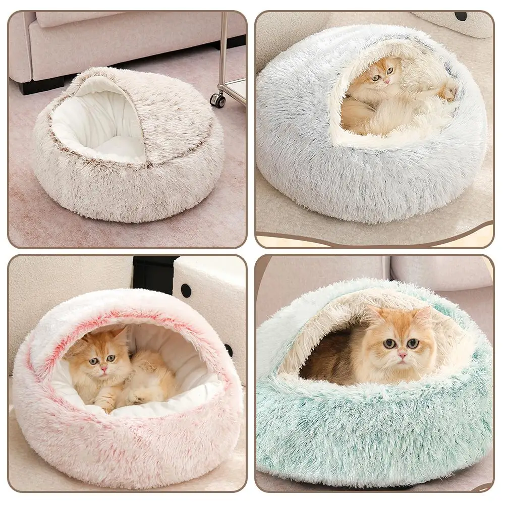 Cama súper cálida para dormir, nido suave y largo de felpa, la mejor cama para perros, cesta, cojín, colchoneta, animales para dormir J3i5
