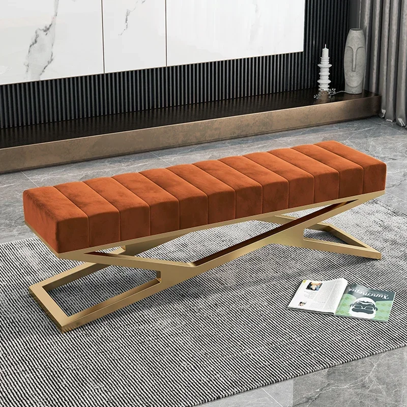 Light Luxury Shoe Stool Multifunctional Bench Furniture Nordic Clothing Store Fitting Room Sofa Seat Bedroom Bed Tail Stool