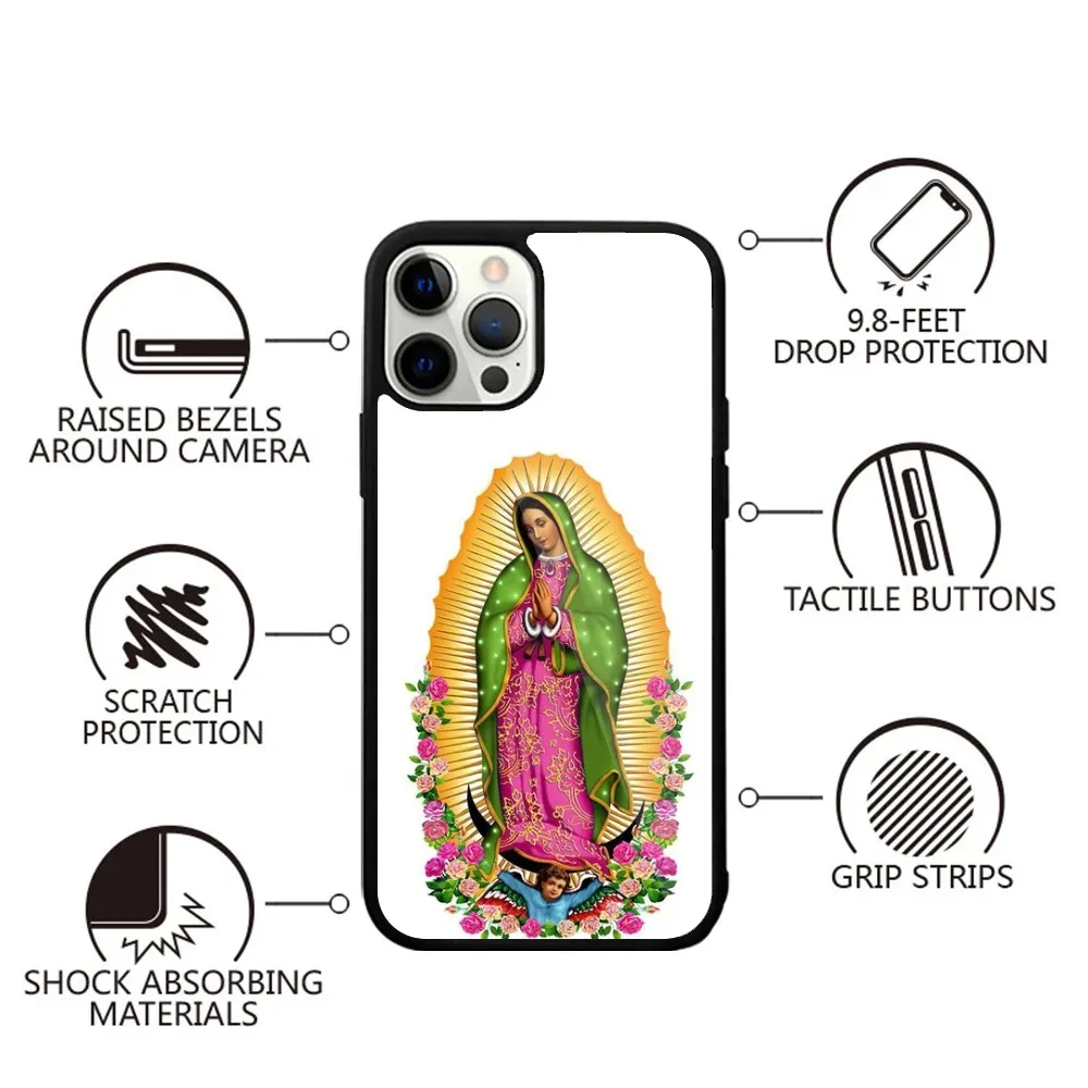 Nuestra Senora de Guadalupe Phone Case Strong Magnetic For IPhone 15,14,13,Pro,Max,Plus,11,12,Mini For Magsafe Wireless Charging