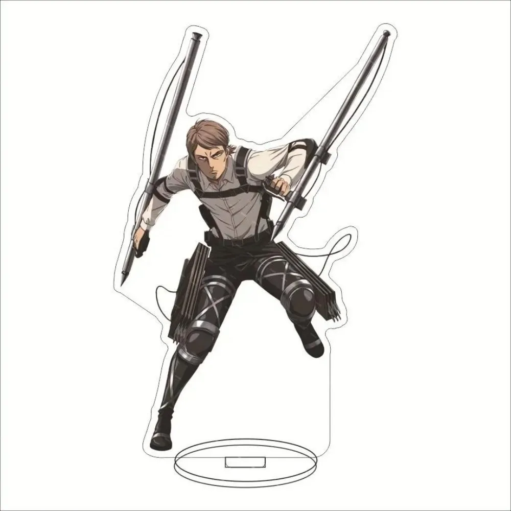 Anime Attack on Titan Levi Ackerman Erwin Smith 15CM Double-sided HD Printing Acrylic Stand Keychain Figure Desk Decor Gifts