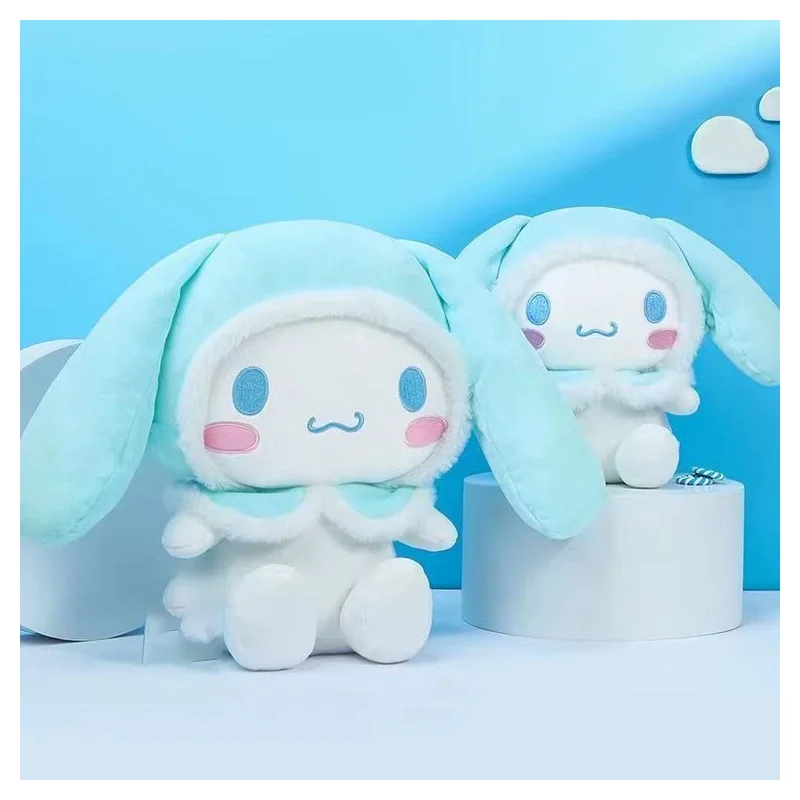 Mainan mewah Sanrio Cinnamoroll 25cm boneka Elf Anime kartun boneka anjing telinga besar lembut Kawaii hadiah ulang tahun untuk anak perempuan