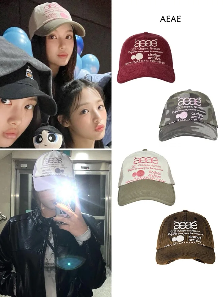 

Модная бейсболка Ins Super Popular AEAE с вышивкой букв, из хлопка, повседневная, для весенне-осеннего сезона, аксессуар для моды