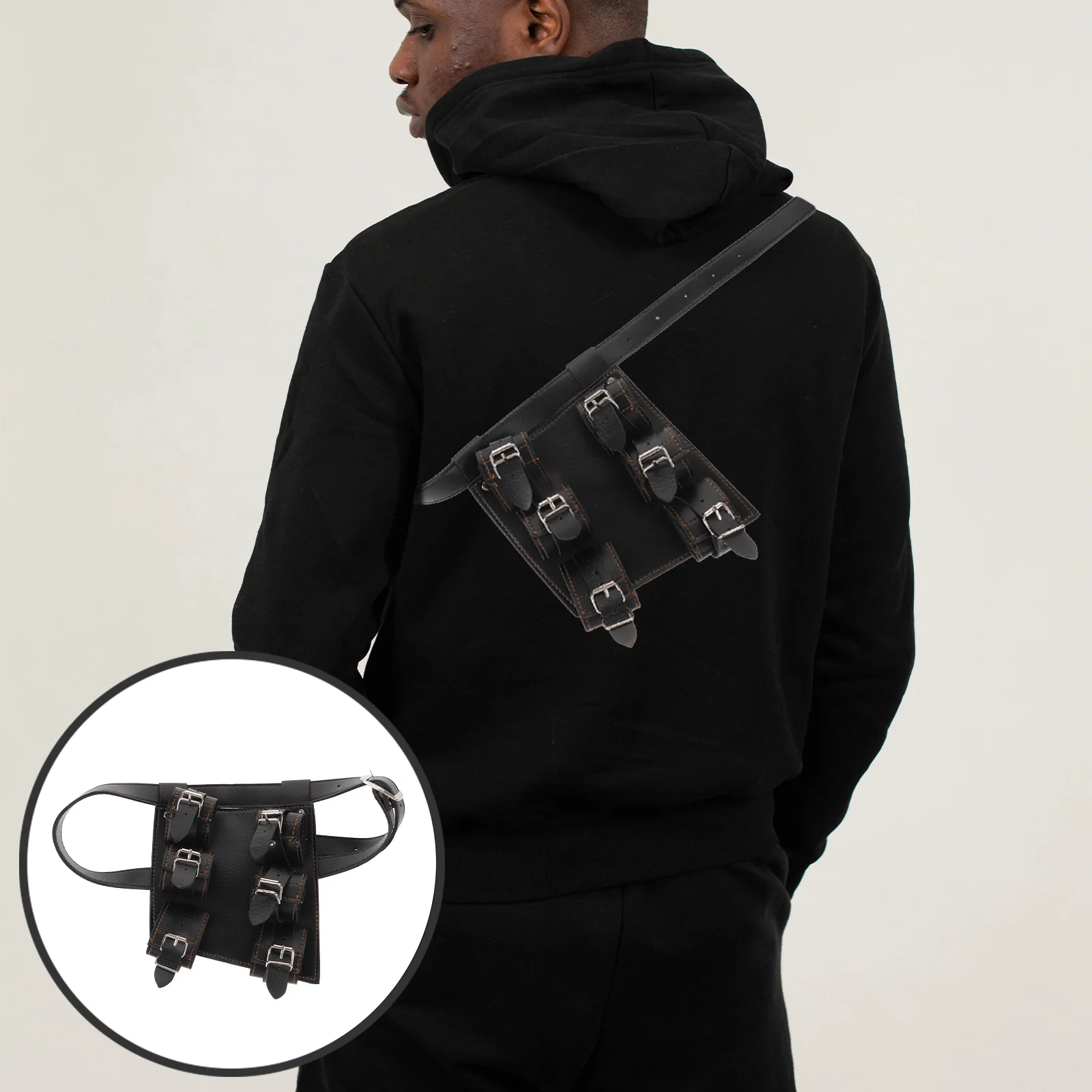 

1Set Sword Belt Durable PU Sword Holder Lightweight Soft Practical for Medieval Cosplay Renaissance Performance Accessory