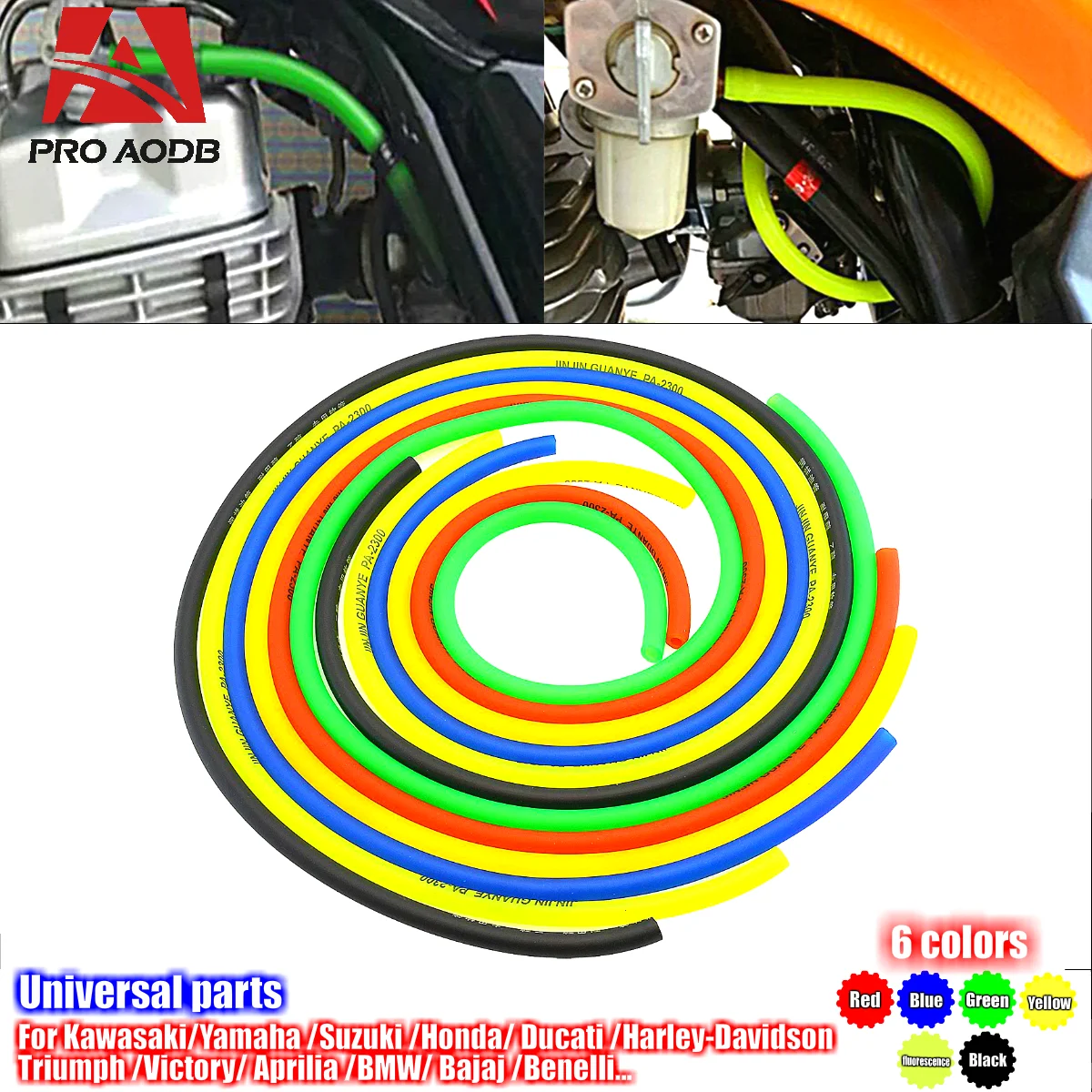 

Motorcycle Dirt Bike ATV Scooter Yellow Green Red Blue Fuel Oil Hose Tubes For Kawasaki Honda KTM Suzuki Yamaha 1M 3M 5M