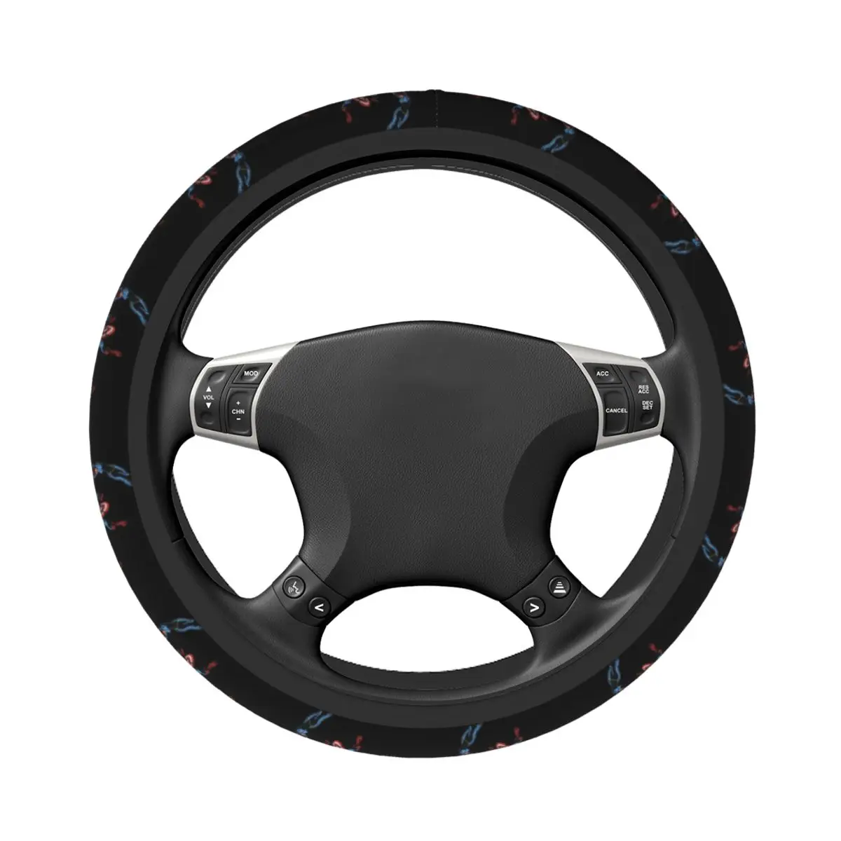 Kawaii Captain America Superhero Steering Wheel Cover Soft Steering Wheel Protector Universal Fit 14.5-15 Inch Car Accessories