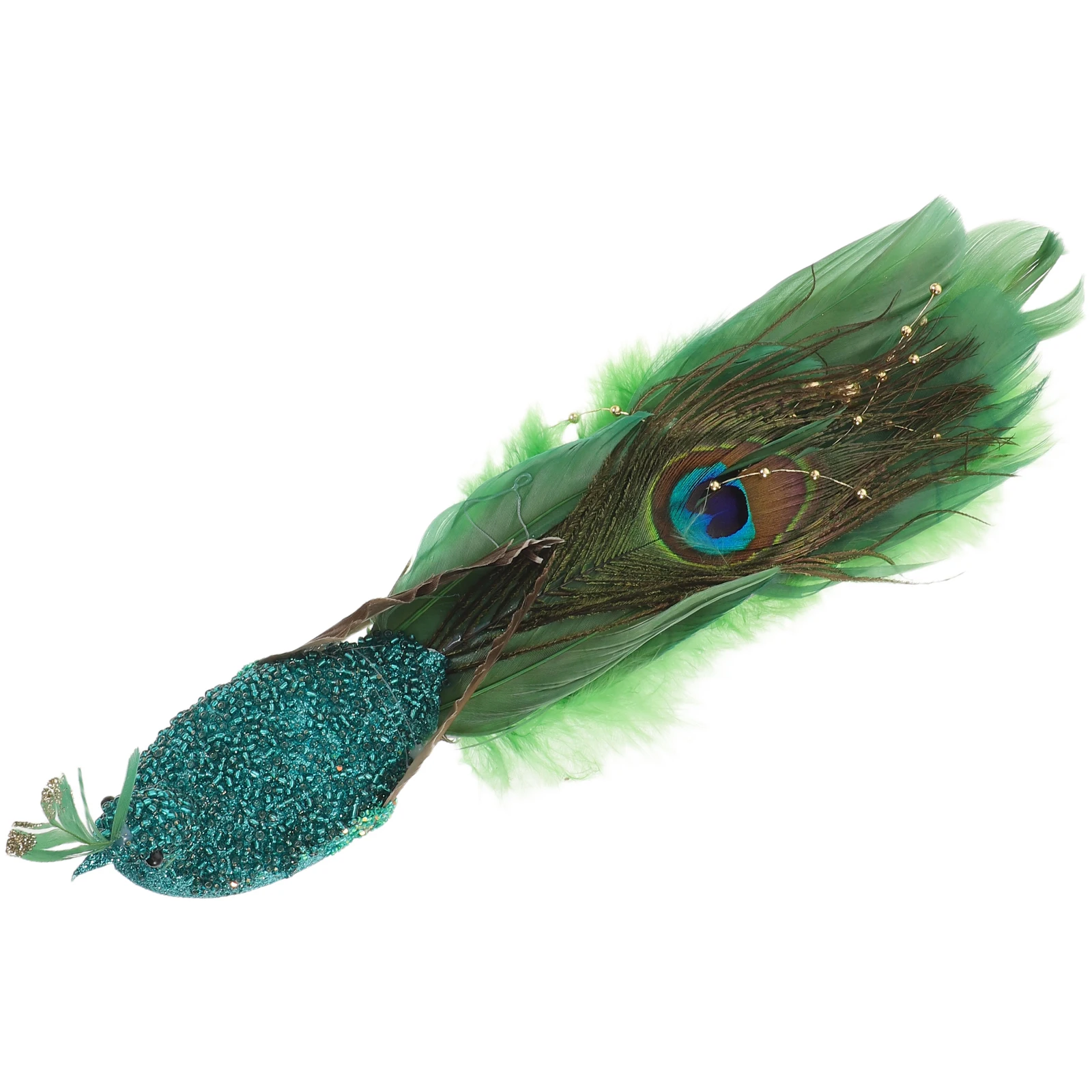 

Artificial Peacock Hanging Ornament Glitter Peacock Decorations Xmas Tree Holiday Decorative Bird Hanging Ornament