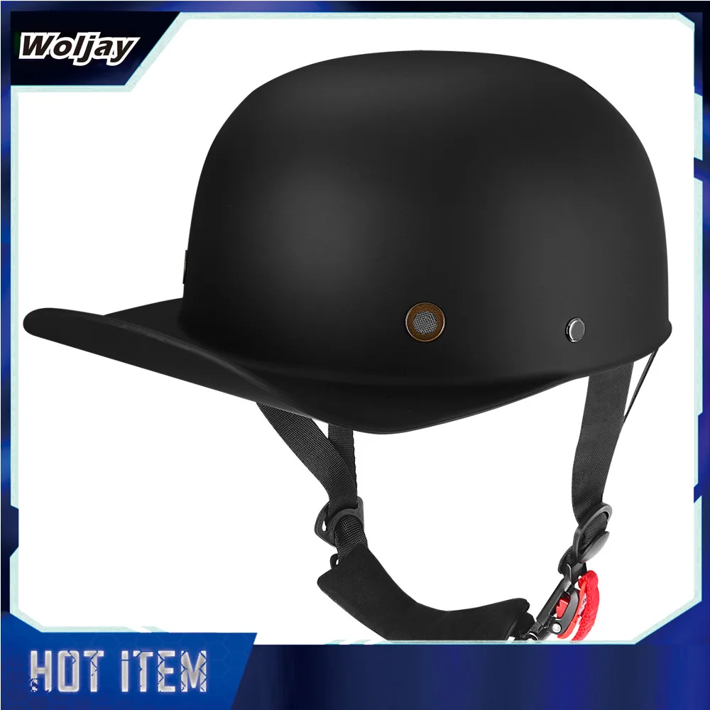 

Vintage Open Face Motorcycle Helmet Baseball Cap Half Helmets Men Women for Cap Jet Scooter Street Cruiser - DOT Certified