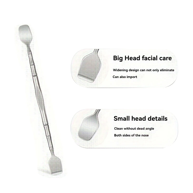 1Pcs Double-Ended Blackhead Remover: Facial Pore Cleanser, Exfoliator, and Massage Tool for Smooth Skin