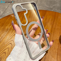 Colour Magsafe Wireless Charge Case for Samsung Galaxy S25 S22 S23 Plus S24 Ultra FE Clear Shockproof Magnetic Bumper Cover