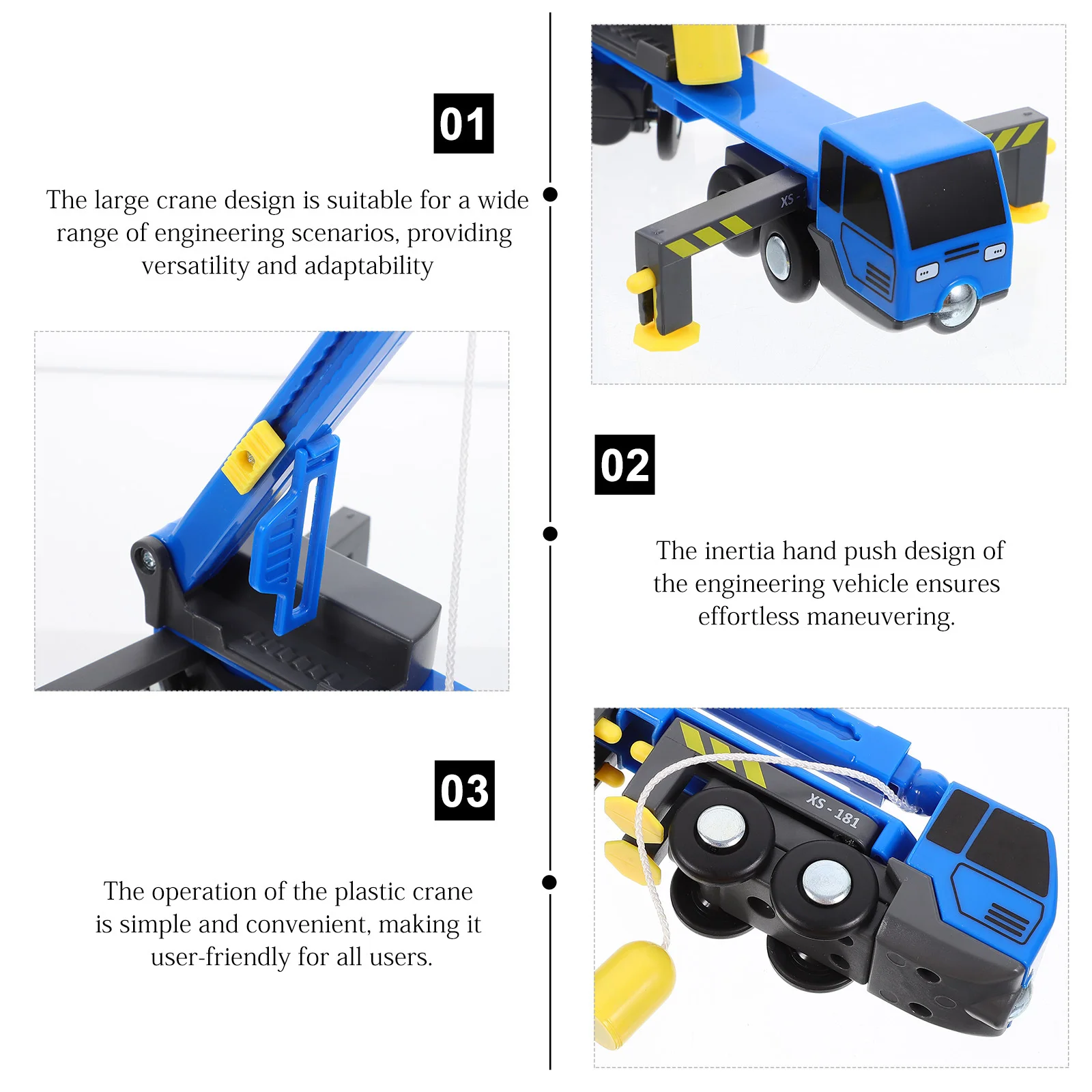 

Plastic Crane Truck Construction Vehicle Engineering Car Movable Telescopic Arm Kids Gift Mini Crane Plaything For