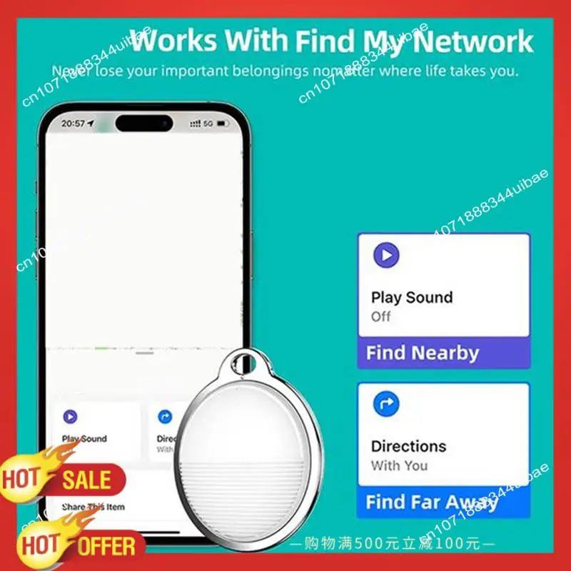 B47C Bluetooth Mini GPS Tracker For Kids, Pets, Keys Anti-Lost Device For Find My App Tag Locator A