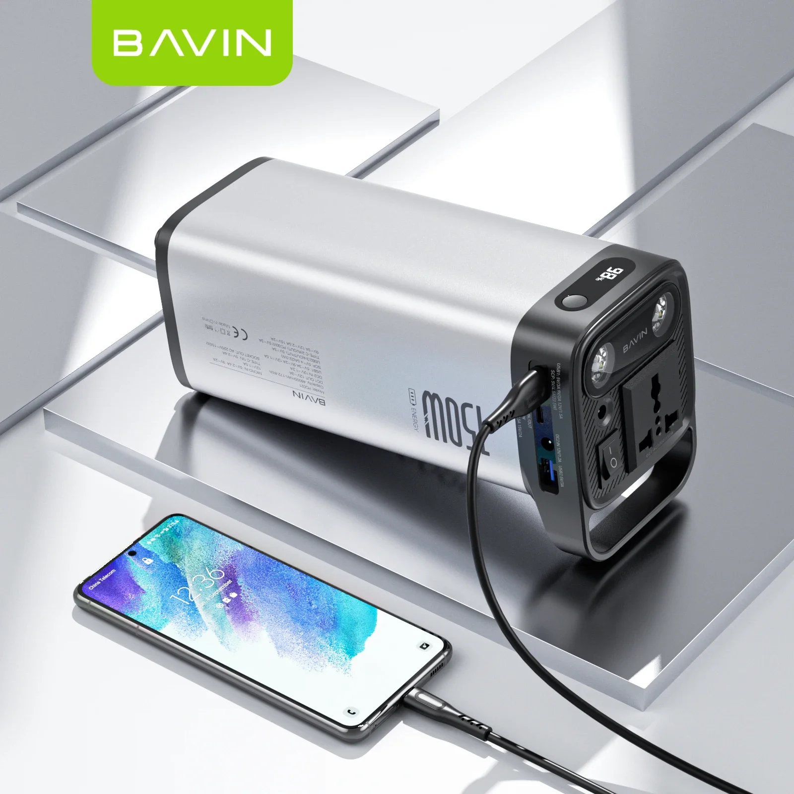 BAVIN PC021S متوفر في المخزون في الهواء الطلق عالي الجودة لشحن البنوك الشمسية اللاسلكية محطة طاقة محمولة للتخييم