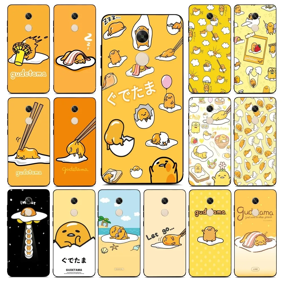 Yellow Lazy Egg G-Gudetamas Phone Case For Redmi Note 4 X 5 A 6 7 8 T 9 9S 10 11 11S 11Epro Poco M3 Pro