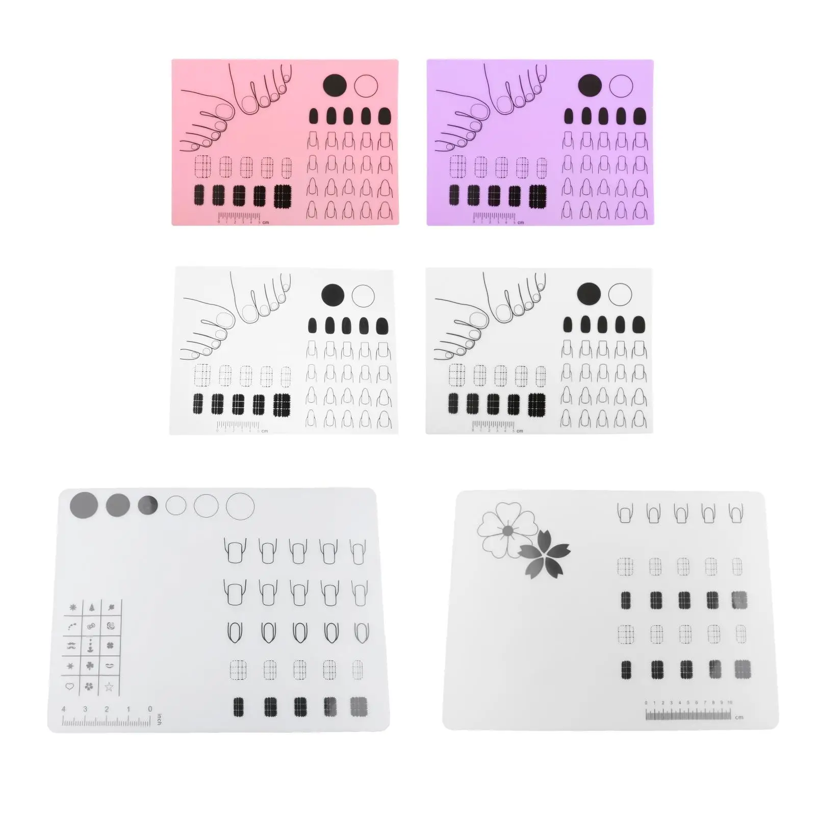 Nail Art Manicure Silicone Mat Foldable Washable Soft Table , Provide