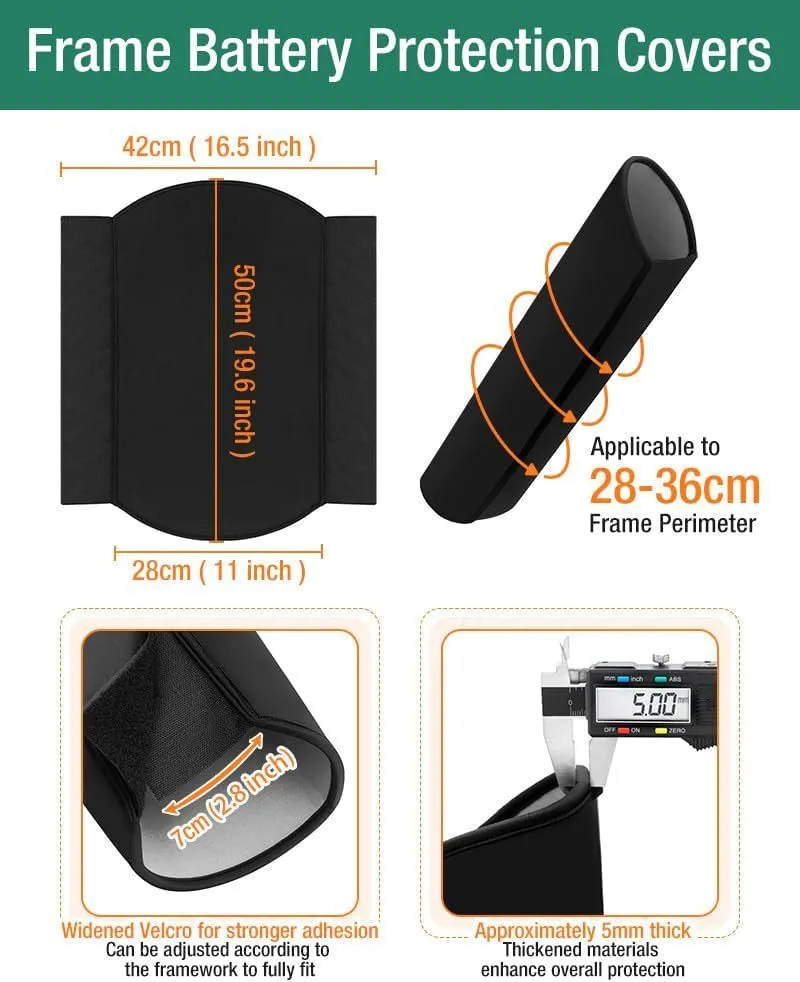 1PC E-Bike Battery Protective Cover For Battery Protection Cover Waterproof Neoprene Protective Cover For Bicycle