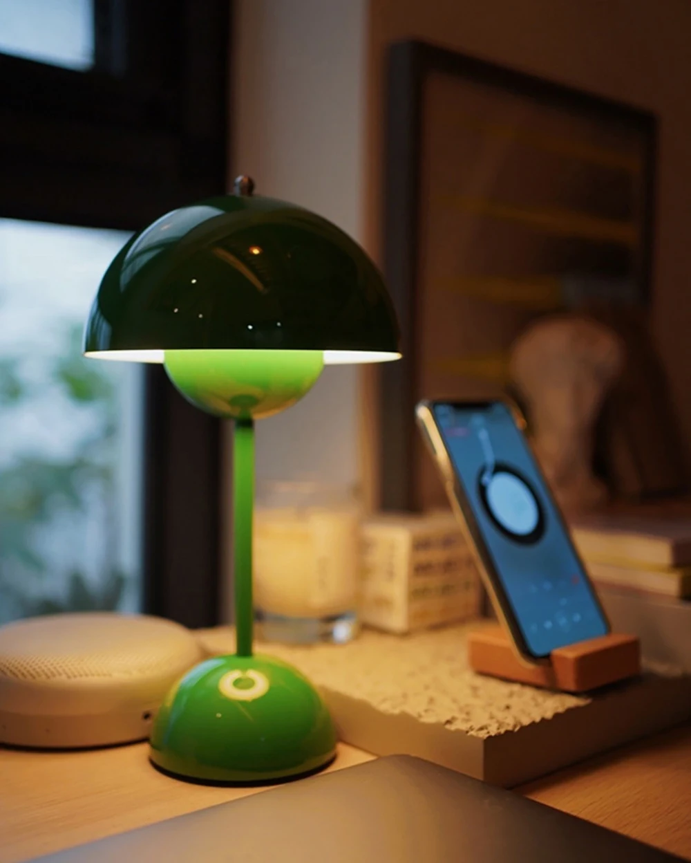 Mushroom Flower Bud Rechargeable LED Table Lamps Desk Night For Bedroom Dining Touch Night Light Simple Modern Decoration