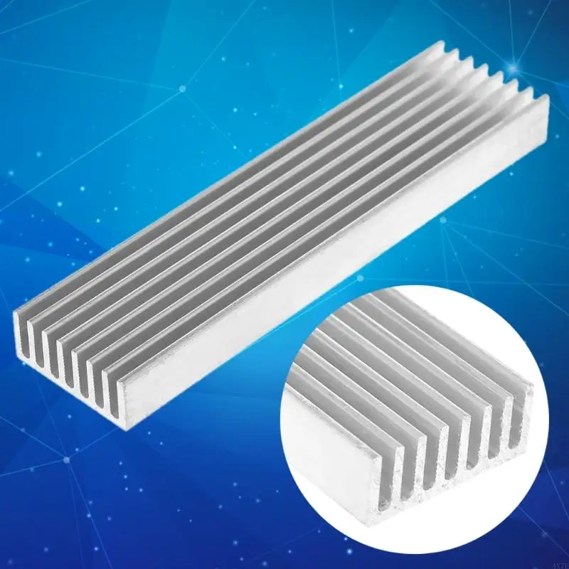 

4X7E 1PC 100x25x10mmAluminum Chipset Heatsink Radiator Heat Sink Cooling Fin for CPU LED Power Active Component