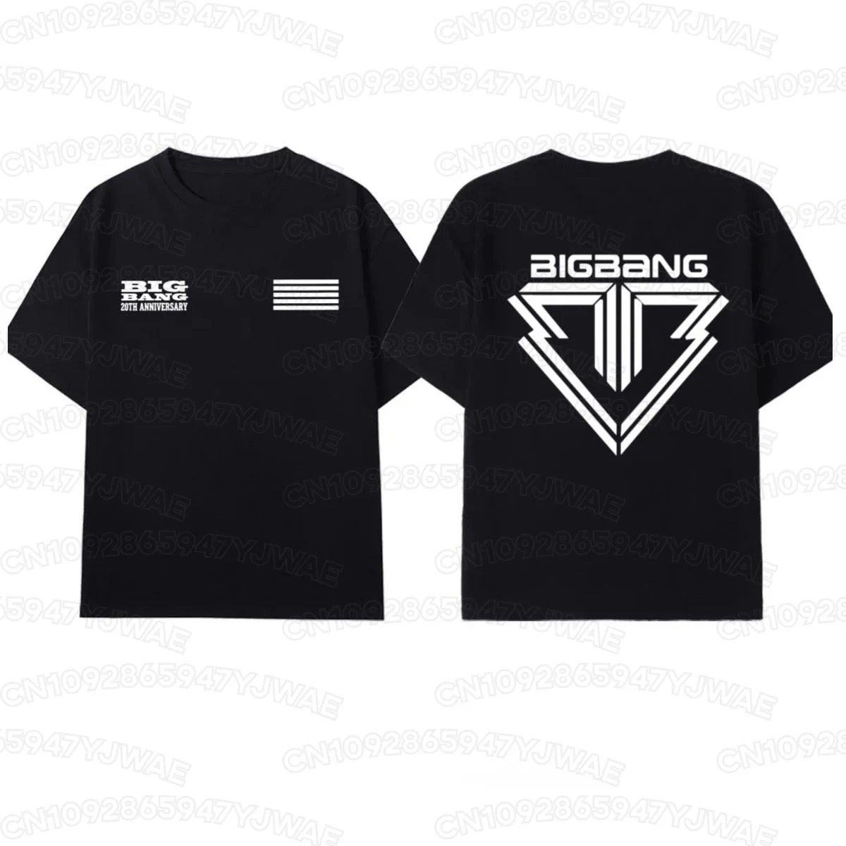 Summer Men's Women's Bigbang 20th Anniversary Concert T-Shirt G