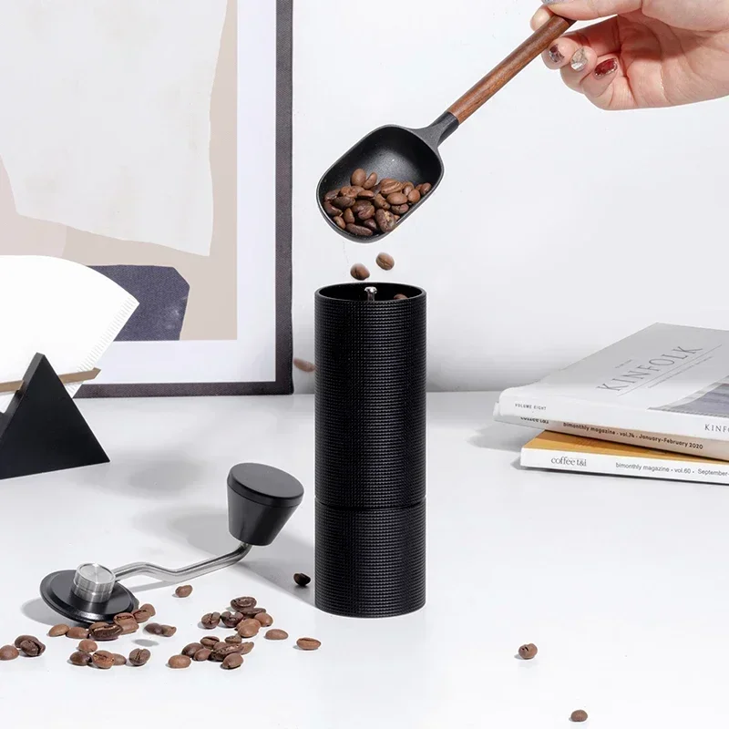 

Manual Coffee GrinderS 2C Burr Inside Portable Hand Grinder With Double Bearing Positioning Hand Adjustable