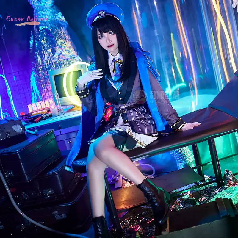 Juego NIKKE, traje de marinero azul diésel de la diosa de la victoria, vestido encantador, uniforme, disfraz de Cosplay, trajes de fiesta de Halloween para mujer