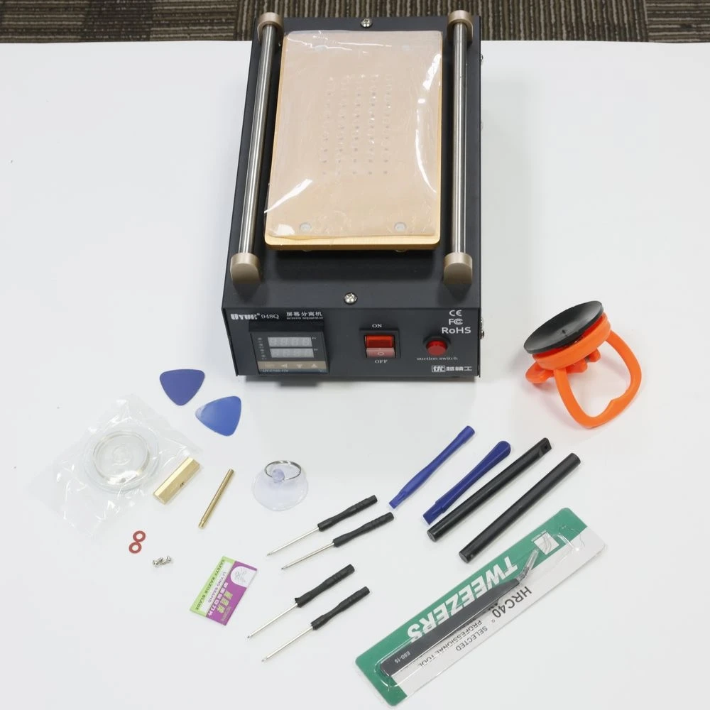 UYUE 948Q Встроенный вакуумный насос Металлический корпус Стеклянный сепаратор ЖК-экрана Макс. 7-дюймовый комплект с силиконовым ковриком