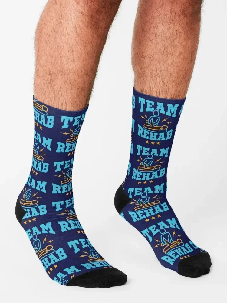 Chaussettes de rugby pour hommes et femmes, équipe de thérapie fongique de réadaptation, assistant PT, cadeaux drôles