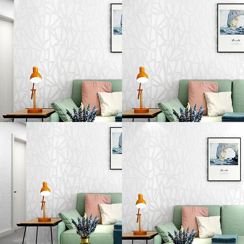 

Однотонные 3D текстурированные обои с имитацией диатомита, нетканые самоклеящиеся обои из нетканого материала для женской белой одежды