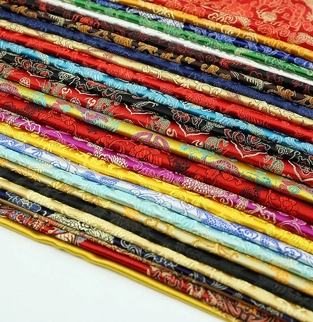 

50cm*75cm Thick Chinese Brocade Fabric With Dragon Pattern Material For Sewing 100% Polyester DIY Gift Box