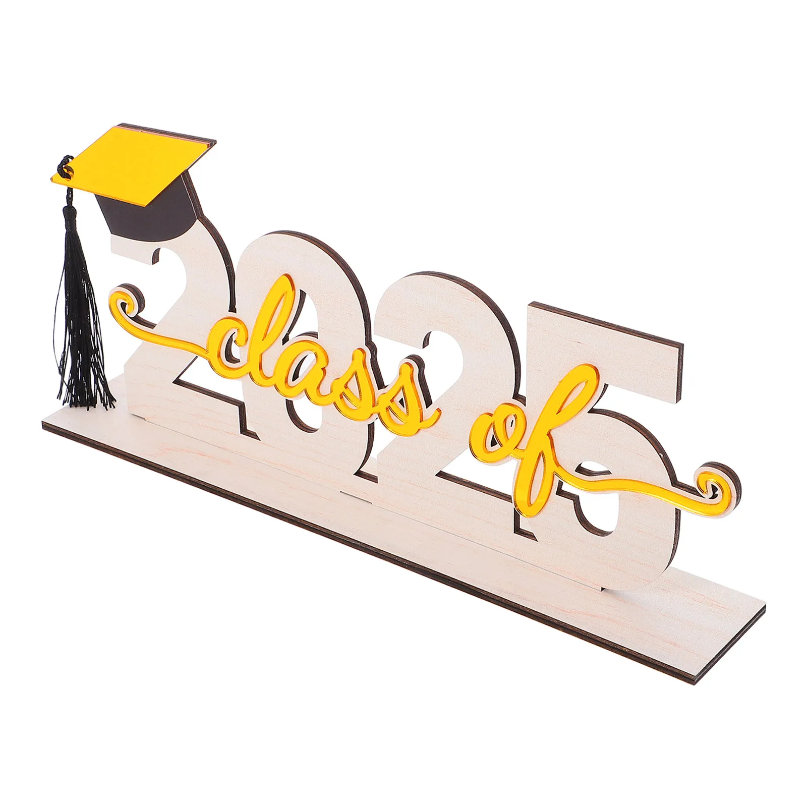 

Graduation Table Wooden Sign Acrylic Letters Tassel Party Favors Graduation Wood Table Decorations 2025 Season Porch Decor Desk