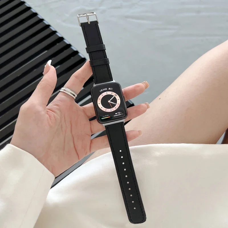 Cinturino in vera pelle per Huawei Watch Fit 3 cinturino Smartwatch cinturino sportivo di ricambio bracciale retrò Huawei Fit 3 accessori