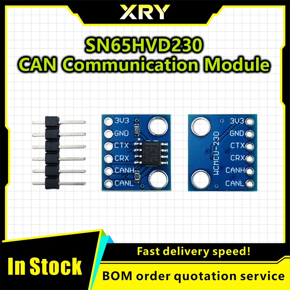 XRY 1-10pcs SN65HVD230 CAN bus transceiver communication-module for arduino MCU230