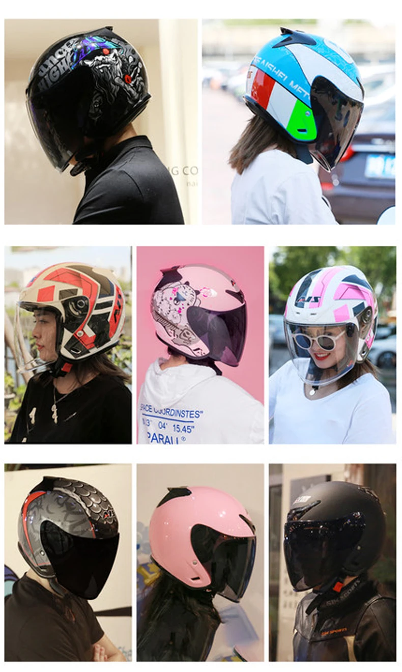 AIS helmet Men electric sctoor helme  motorcycle half helmet winter hard hat thermal battery bike helmet motorcycle accessories