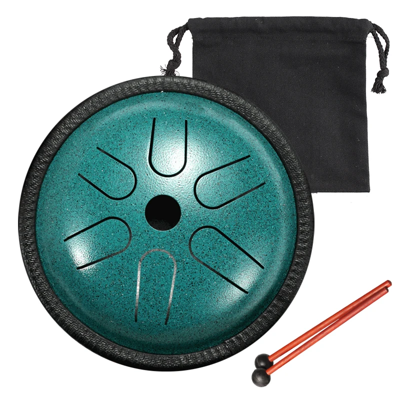 

Baby Drum For Kids Mini 5.5 Inch 6 Note Steel Tongue Drum 4 Colors Musical Instruments Handpan Tank Drum With Bulge TP6