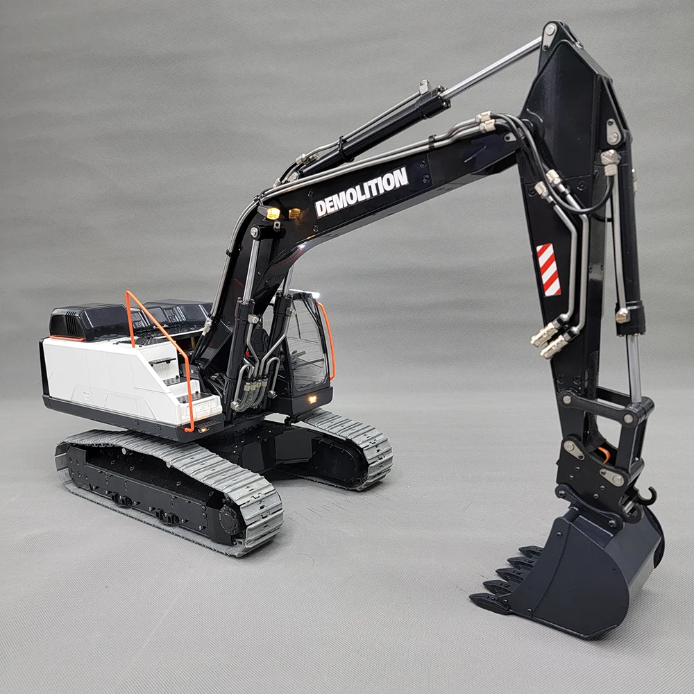 In Stock 1/14 RC Hydraulic Excavator EC380 EL Tracked Excavator Full Metal Model PL18 Channel RC Car Toys for Adults