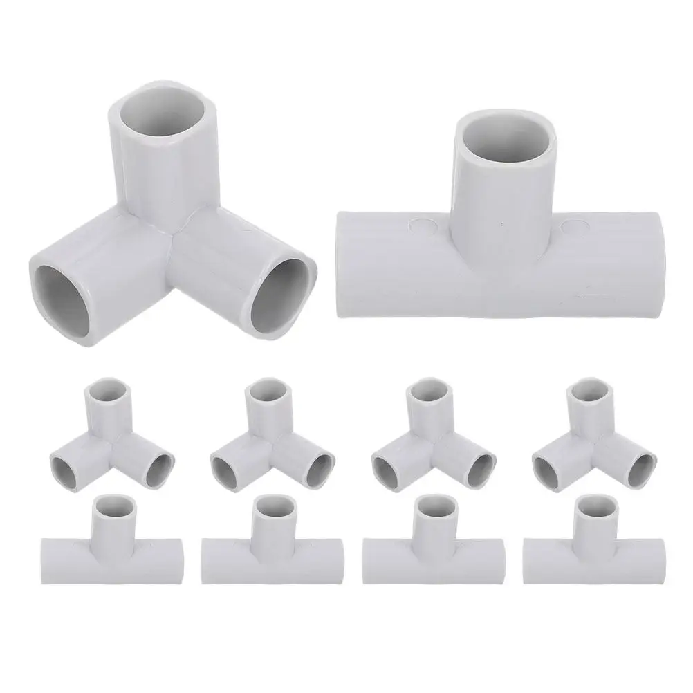 10Pcs Baby Playpen Connectors 3-Way Elbow T-Shaped Replacement Parts for Indoor Safety Gate Fence Kids Playpen Accessories