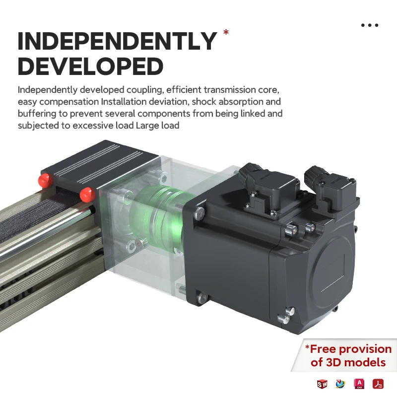 Rxp45 Cnc Lineaire Rail Synchrone Riem Glijmodule Inclusief Stappenmotor Ondersteuning Maatwerk Module Lage Luidruchtige Riem