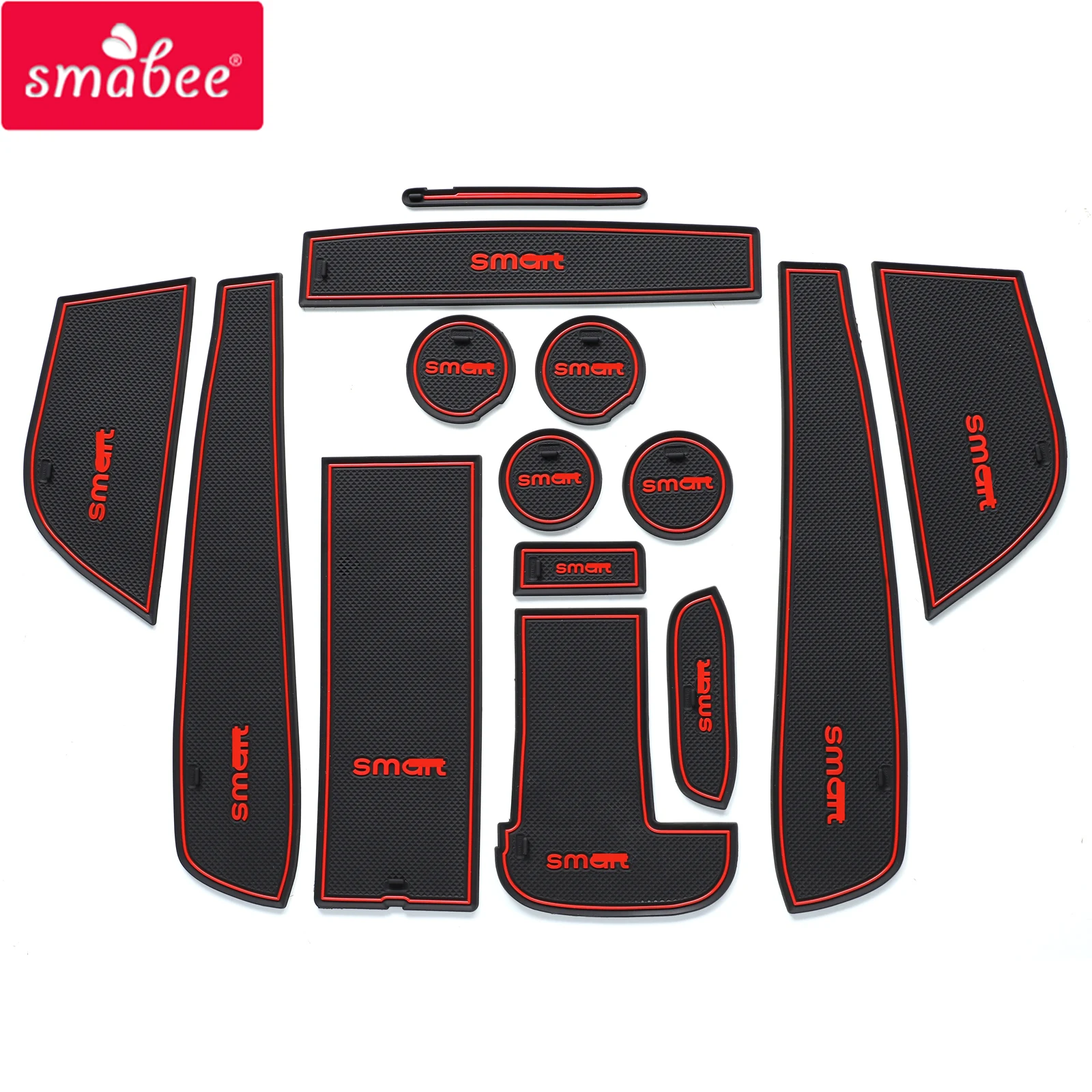 

SMABEE Anti-Slip Gate Slot Mat for Smart #3 # 3 Non-slip Door Groove Pads Cup Holder Car Interior Accessories Rubber Coaster