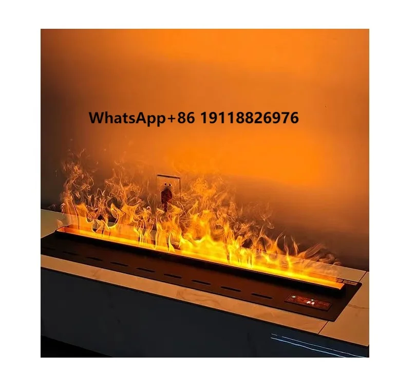 

3D Fireplace Voice Control Simulation Flame Water Vapor Fireplace Manual Remote Control 3D Atomizing Recessed Electric Fireplace