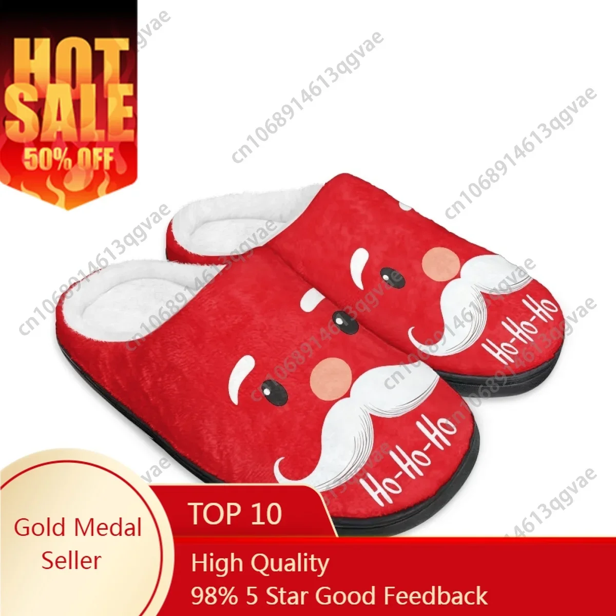 

Christmas Ho Ho Ho Short-legged Corgi Black Cat Home Cotton Slippers Mens Womens Teenager Plush Bedroom Keep Warm Custom Slipper