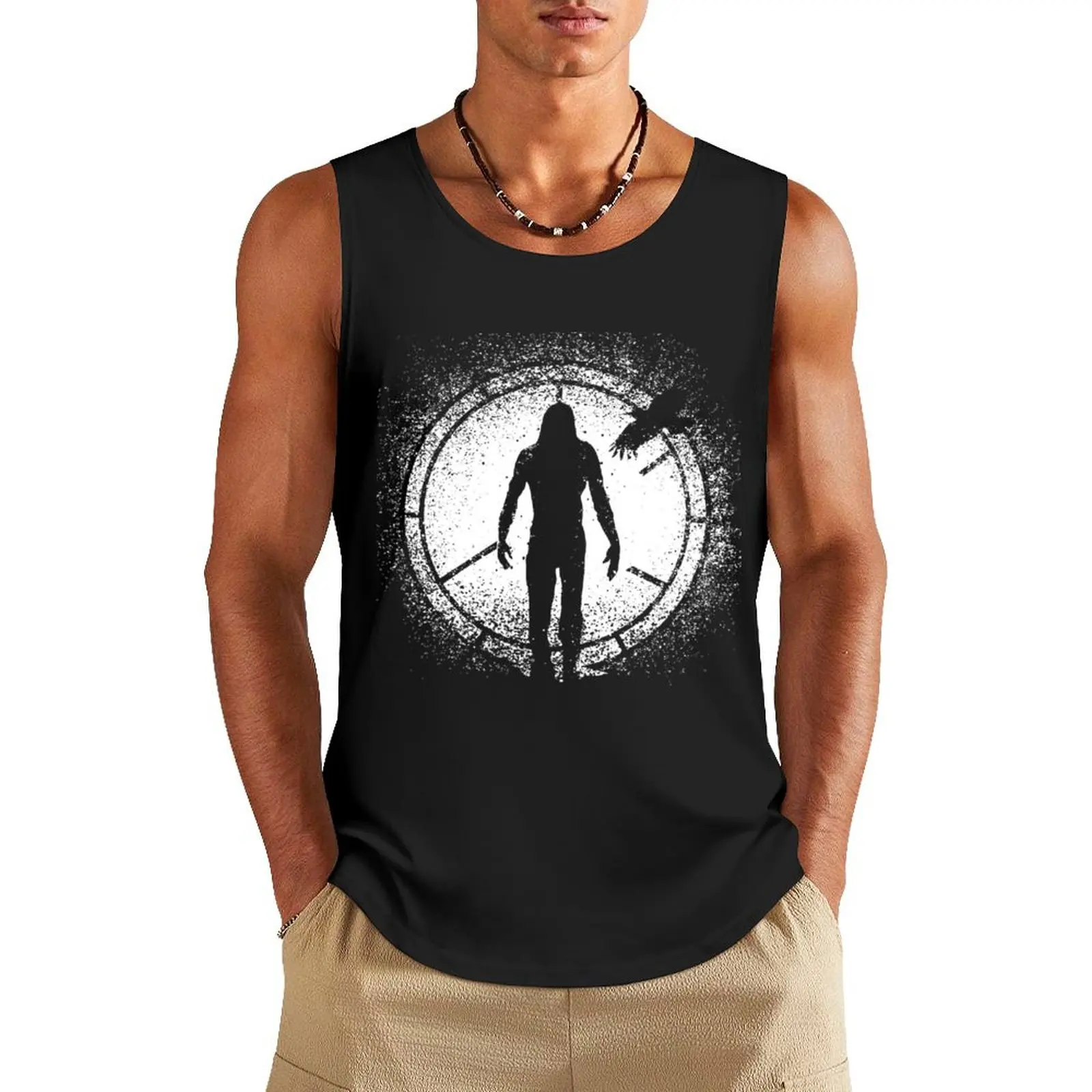 

Crow Brandon Lee The Rain Tank Top mens clothing sleeveless shirt man Gym t-shirt man