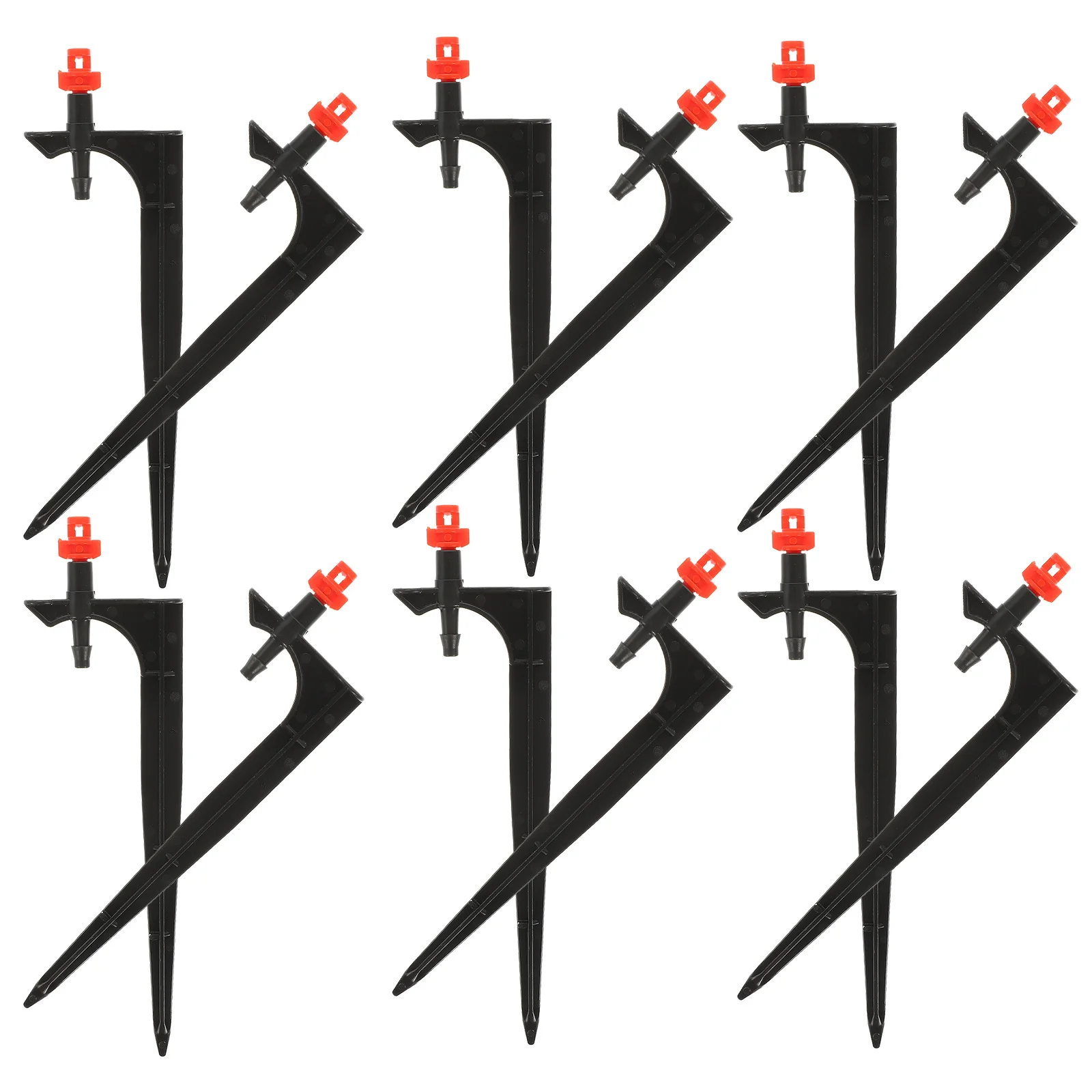 20Pcs Irrigation Spray Nozzle Adjustable Misting Nozzle for Lawn Drip Emitters Stable Plastic Ground Support Design