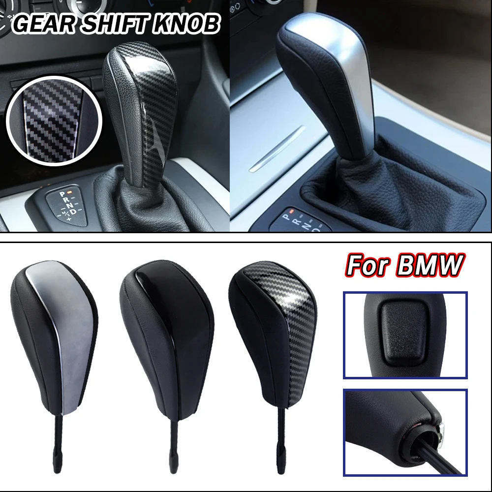 For BMW E39 E46 E53 E60 E61 E63 E64 E83 E81 E82 E87 E90 E91 E92 E93 Gear Shift Knob leather Shifter Sticke New Product Auto Part