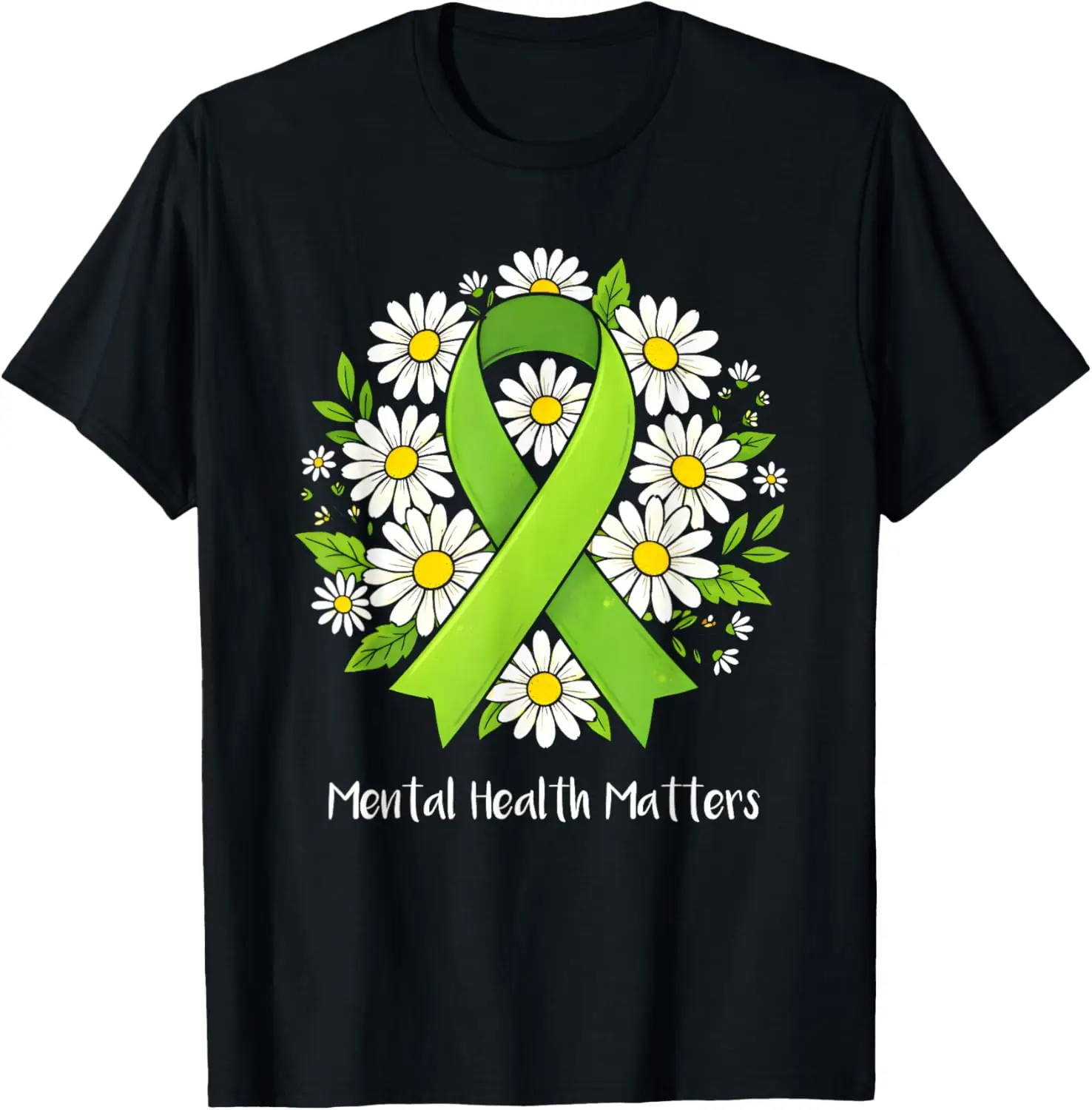 Matters End The Stigma Mental Health Awareness T-Shirt 100% Cotton Trendy Y2K Short-Sleeve Tee – Soft, Quick-Drying, & Moisture-Wicking; Ideal for Sports or Casual Wear; Great Gift for Christmas or Halloween.