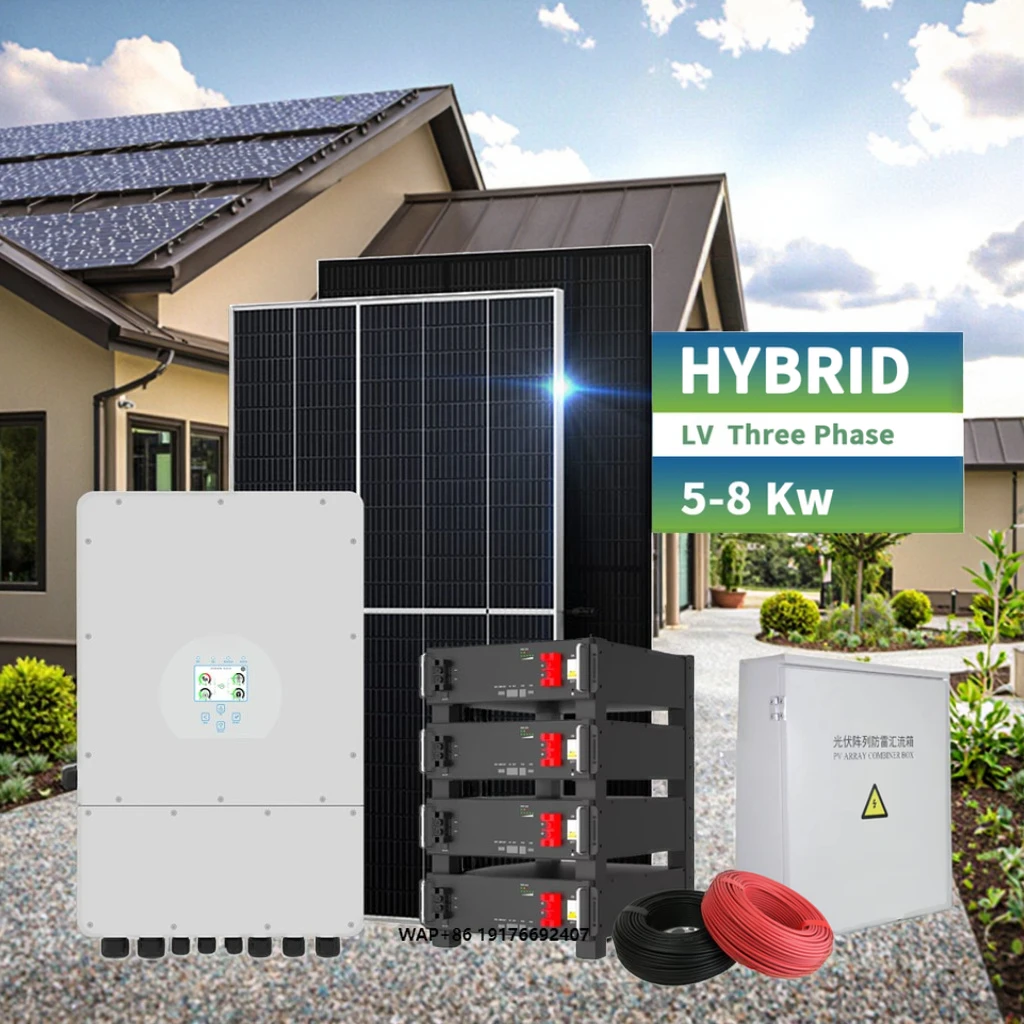 Deye Hybrid Solar Energy System Kit 5Kw 6Kw 8Kw PWM 'MPPT Monocrystalline Silicon Lithium Ion Ground Mounting Home