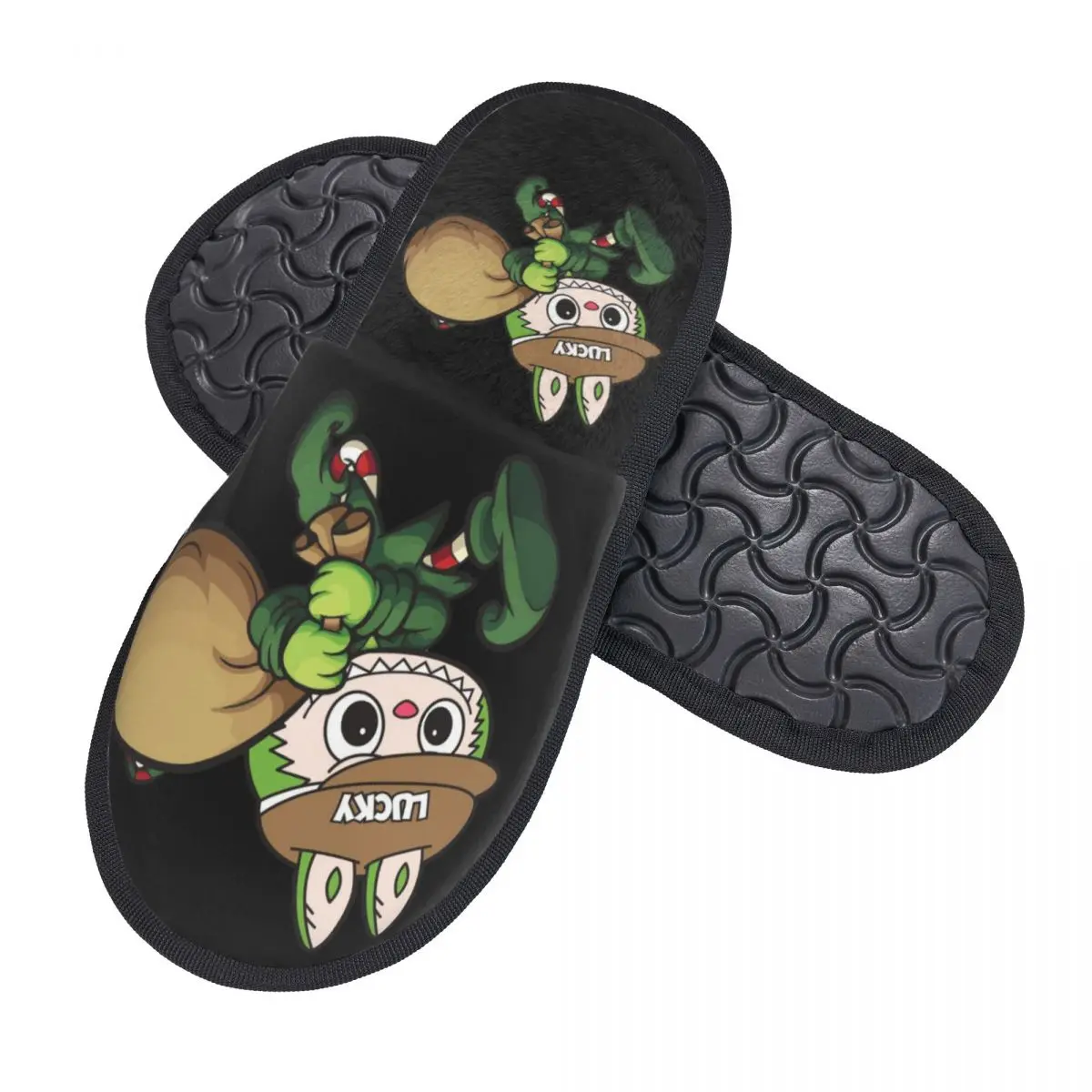 Custom Cartoon Labubues Anime Memory Foam Slippers Women Comfy Warm House Slippers