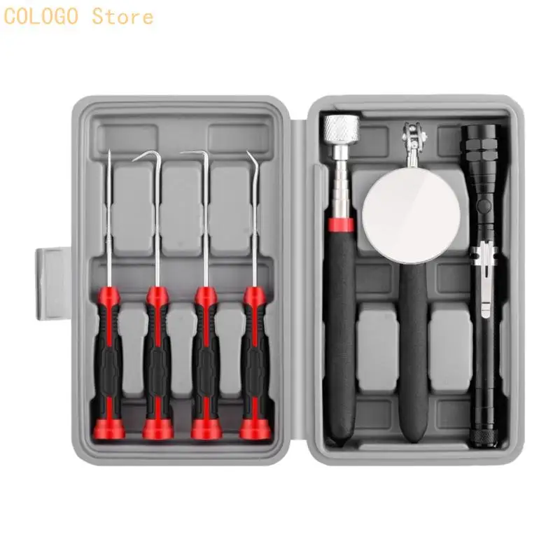 

7Pcs Stainless Steel Suction Cup Seal Pick Automotive Repair Tool With Case D0LD