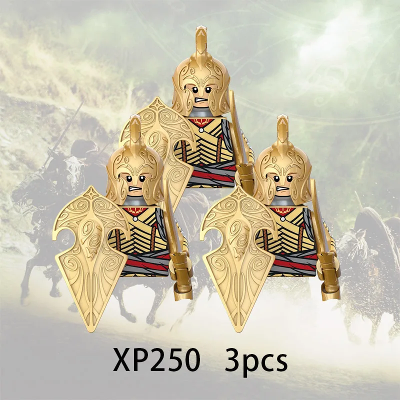 3 stücke Herr Ringe Elfen Orcs Armee Zwerg Rohan Mini Action Spielzeug Figuren Bausteine Montage Spielzeug für Kinder Geburtstag geschenk