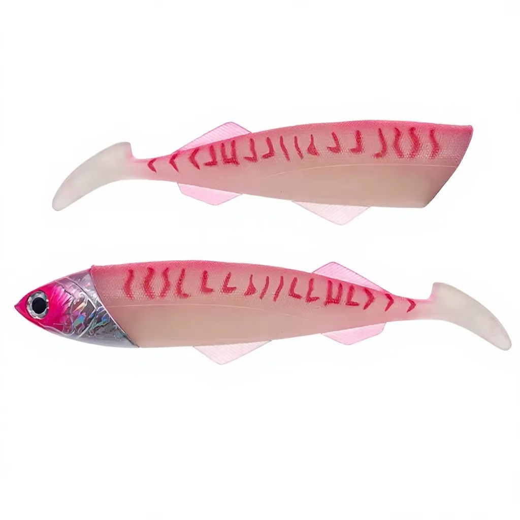 2026  Factory Direct Giant Gradient Glitter Paddle Tail Soft Swimbait 22cm 26cm Two Sizes For Offshore Deep Sea